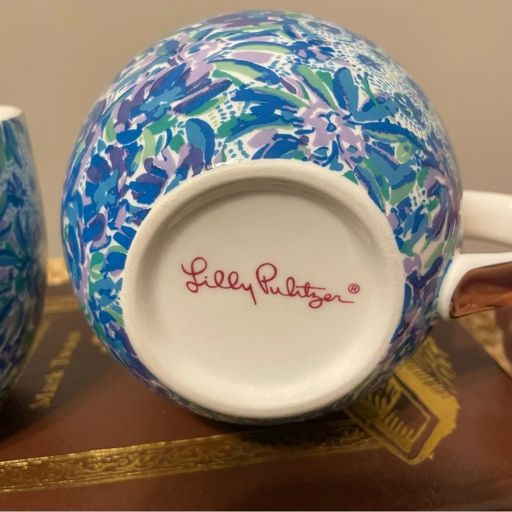 Lilly Pulitzer Large Coffee Cups Set of Two